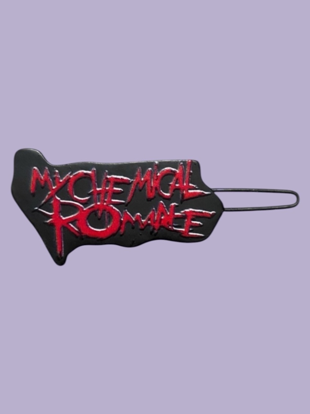 FREE WITH BUNDLE My Chemical Romance Early 2000s Black and Red Hair Clip
